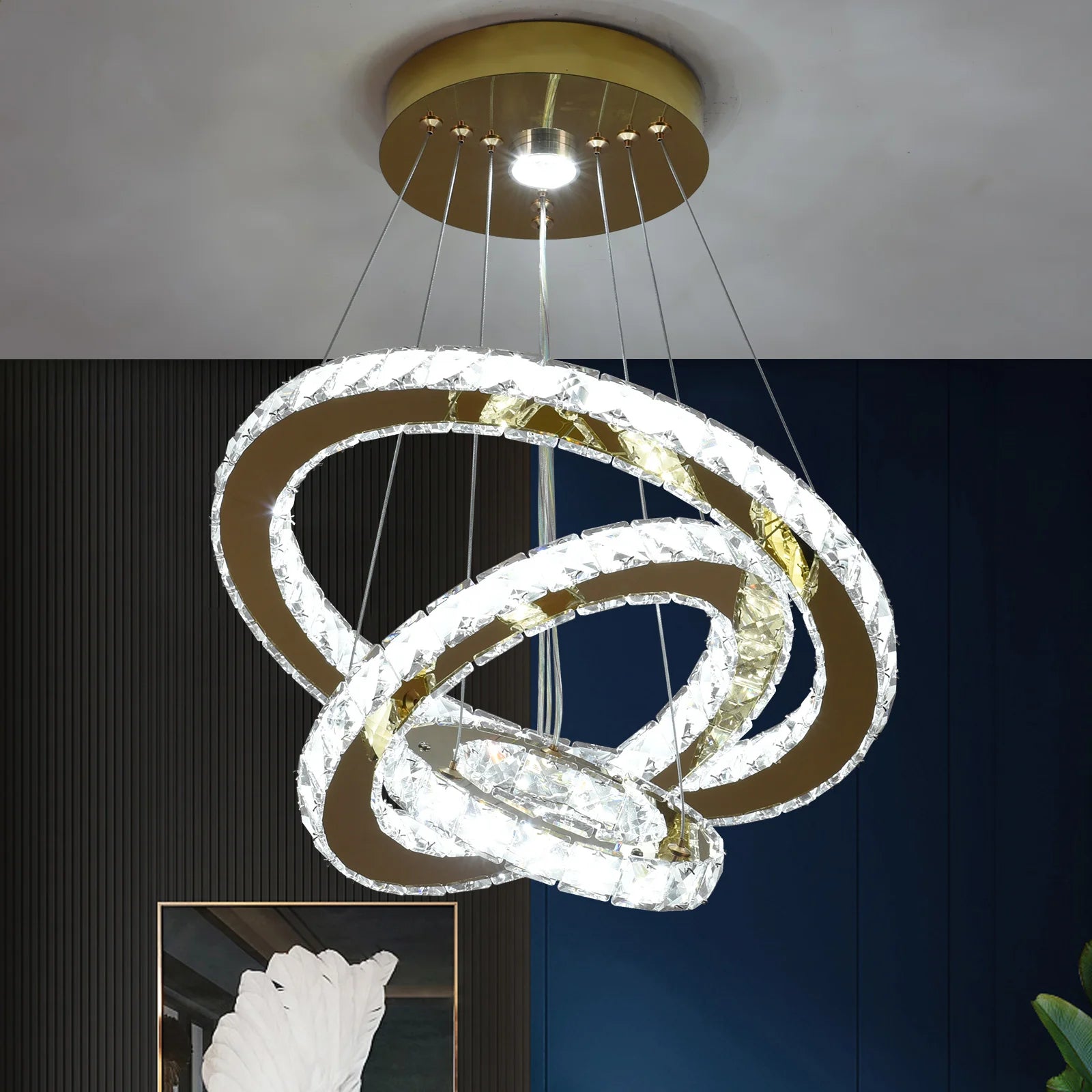 Lustre de cristal frances de luxo