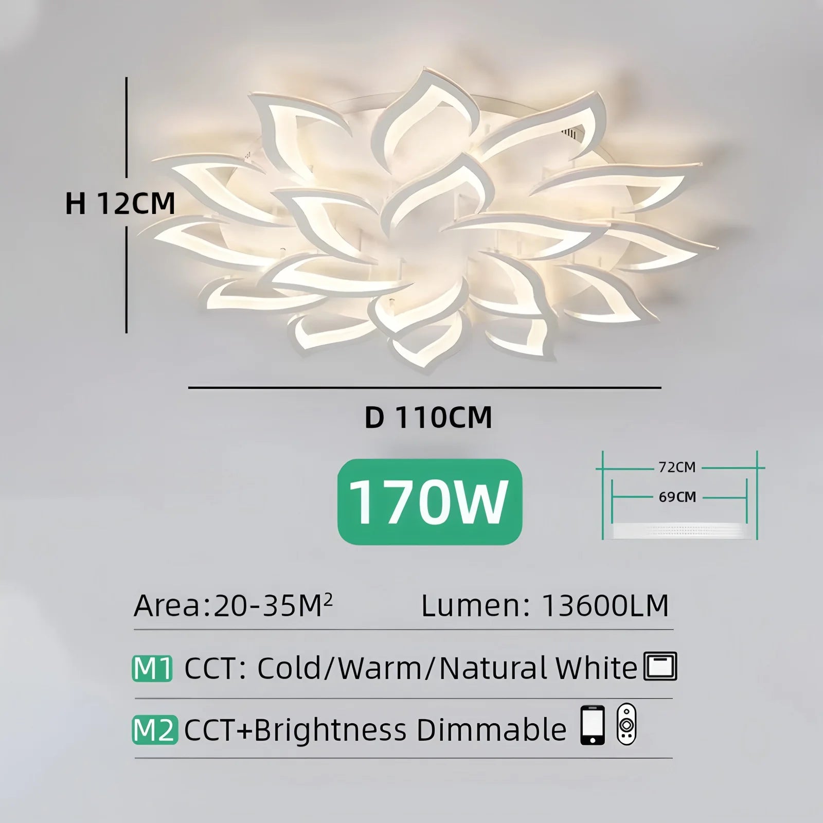 Lustre de teto LED de luxo