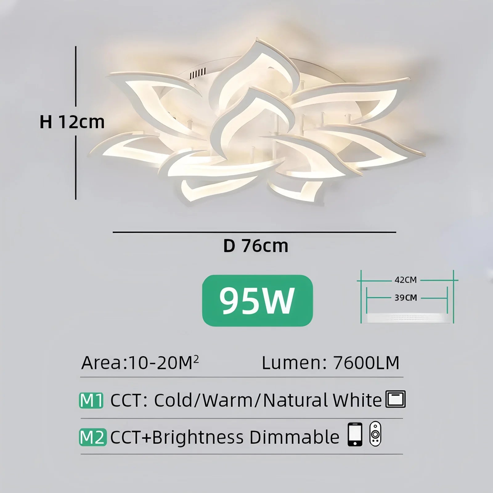 Lustre de teto LED de luxo