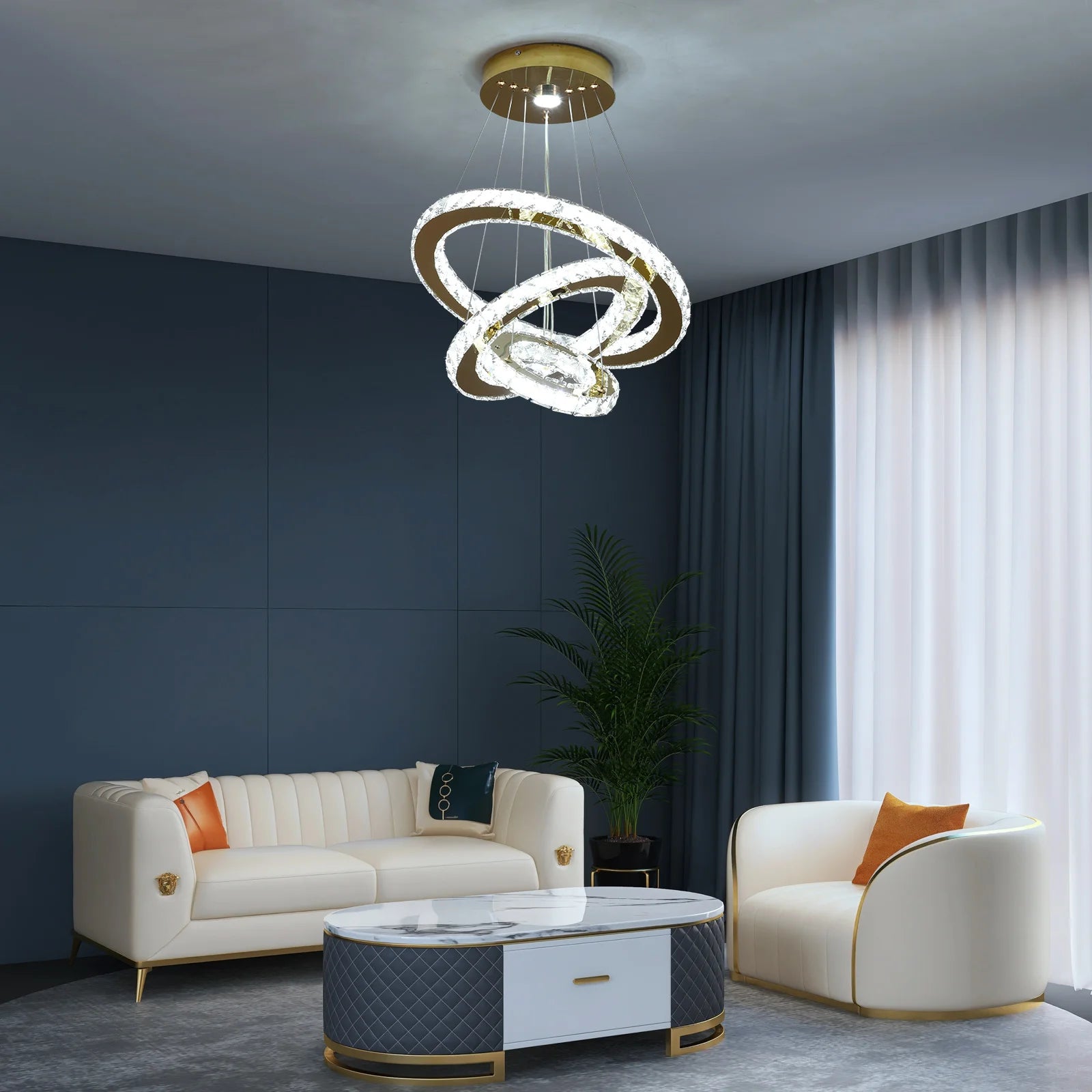 Lustre de cristal frances de luxo