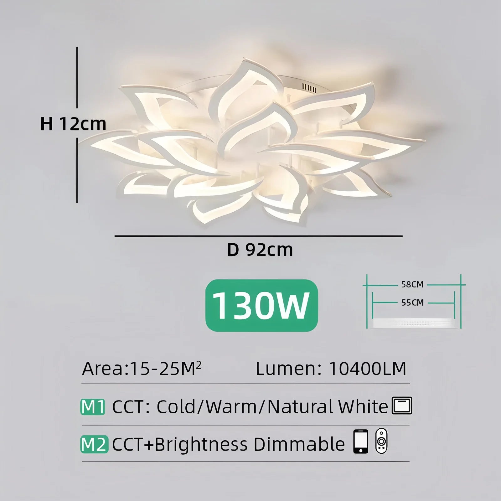 Lustre de teto LED de luxo