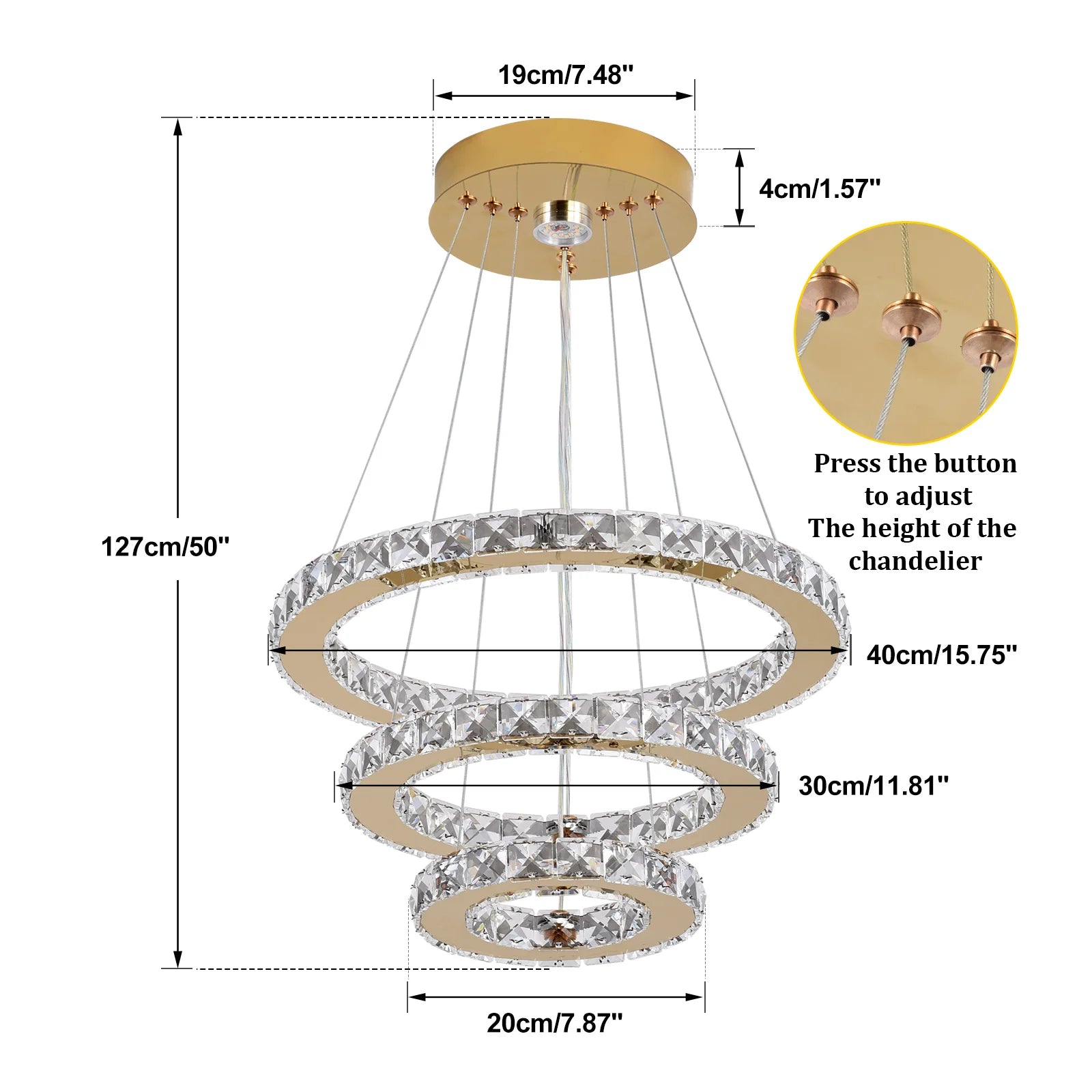 Lustre de cristal frances de luxo