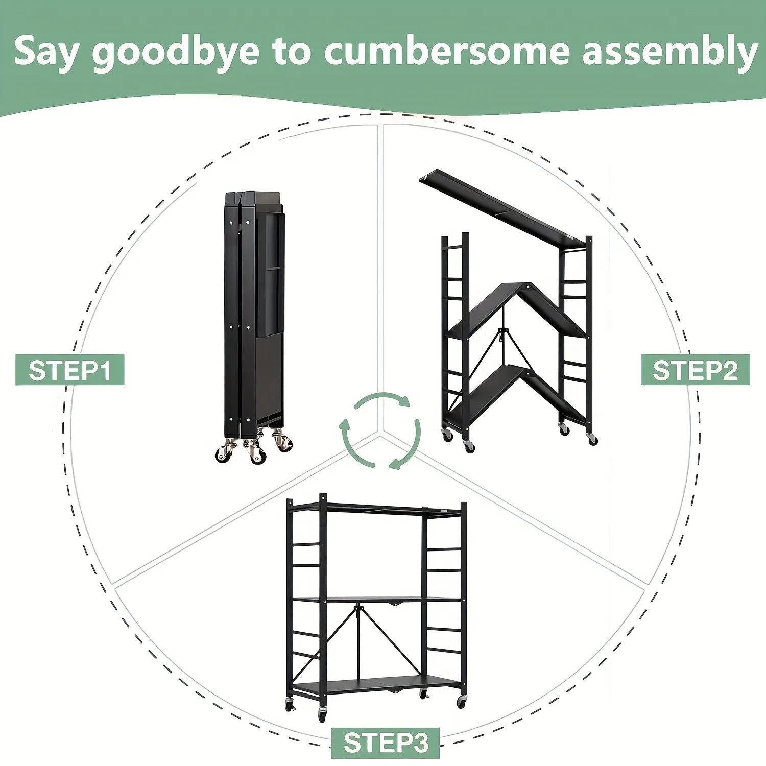 Estante de Armazenamento Dobrável