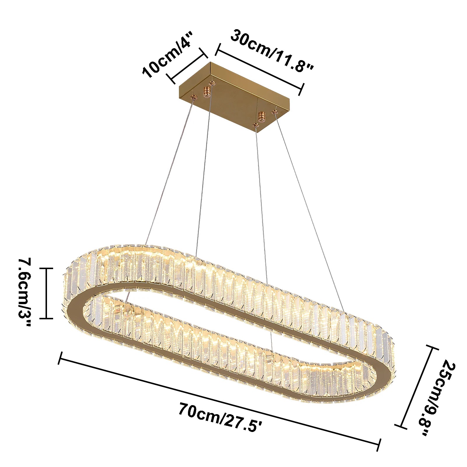 Lustre de teto LED VETRULUS